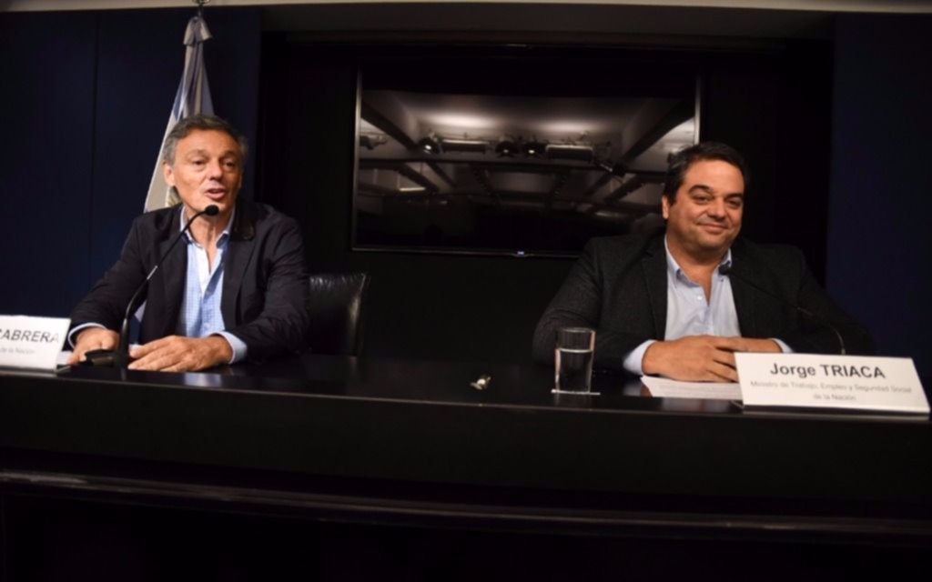 Triaca y Cabrera presentaron el proyecto de ley