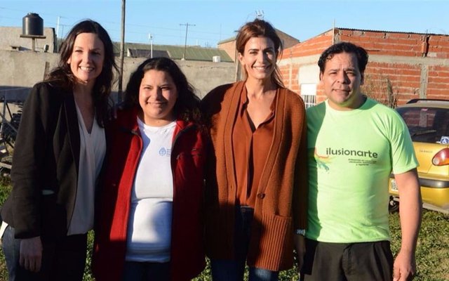 Juliana Awada visito una cooperativa de trabajo en Florencio Varela 