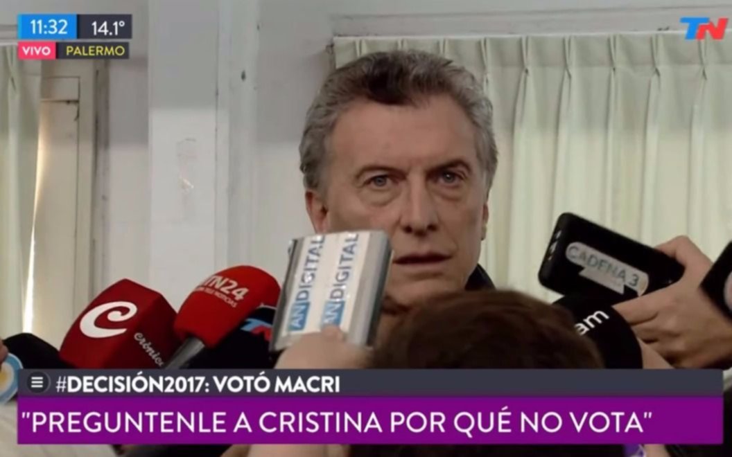Macri emitió el voto en un colegio de Palermo Macri emitió el voto en un colegio de Palermo