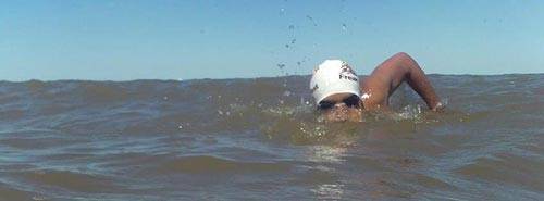 Hazaña cumplida: platense logró
cruzar a nado el Río de La Plata