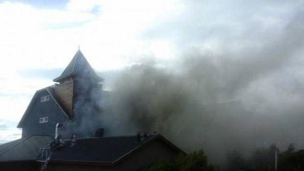 Incendio en Alto Calafate, el emblemático hotel de Hotesur