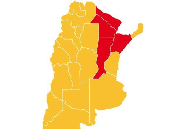 Las provincias mas calientes