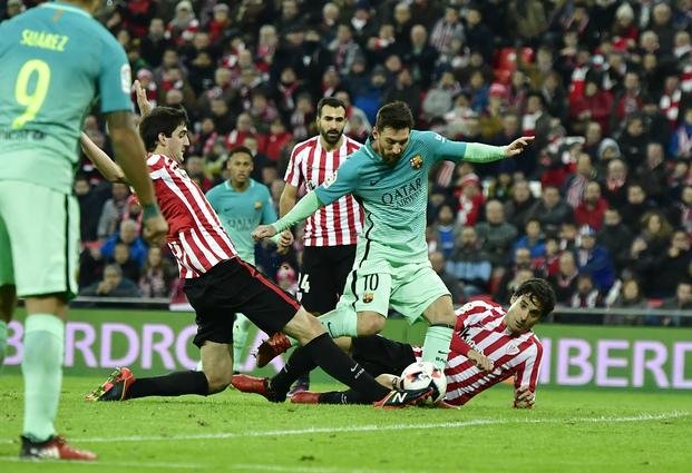 Messi marcó un gol en la derrota
del Barcelona por la Copa del Rey