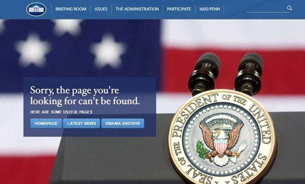 Dieron de baja la versión en español de la web de la Casa Blanca