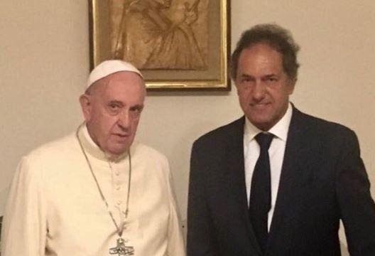 El Papa recibió a Scioli en el Vaticano