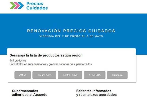 Ya rige el nuevo listado de Precios Cuidados