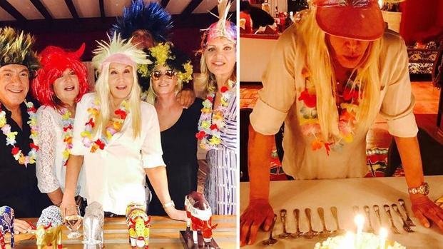 Susana festejó sus 73  a puro carnaval carioca