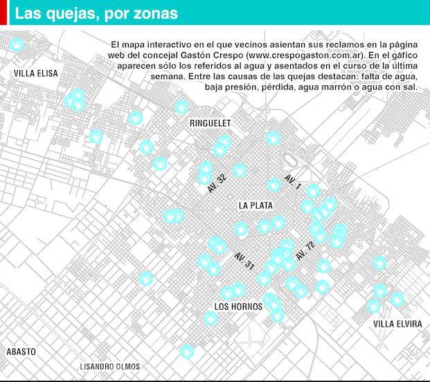 Gonnet, Hernández y Los Hornos, con más reclamos