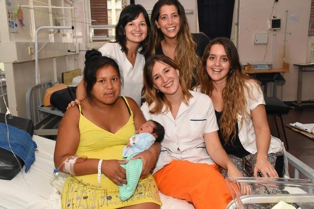 Tres bebés del interior del país 
fueron los primeros en nacer