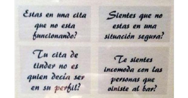 Un bar de Salta ayuda a las mujeres que se sientan “inseguras” en una cita