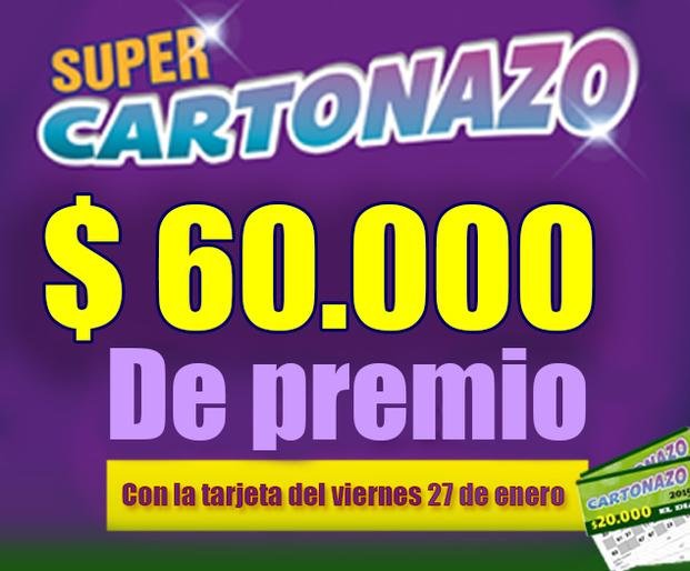 El Cartonazo quedó vacante y se viene un pozo de $60.000