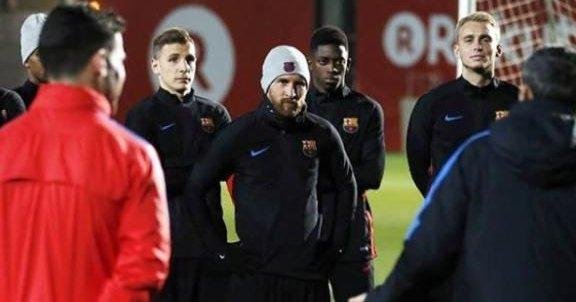Messi volvió a entrenarse con el Barcelona