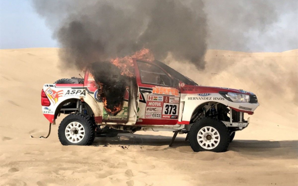 VIDEO: Susto para dos argentinos en el Dakar
