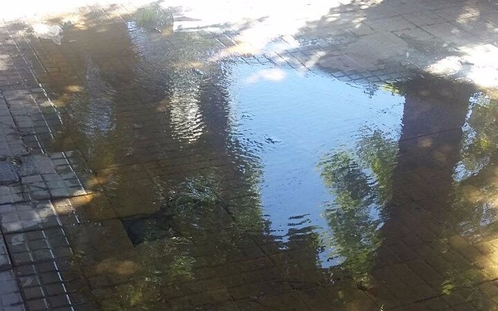 Advierten por una pérdida de agua  de larga data en 40, 15 y 16