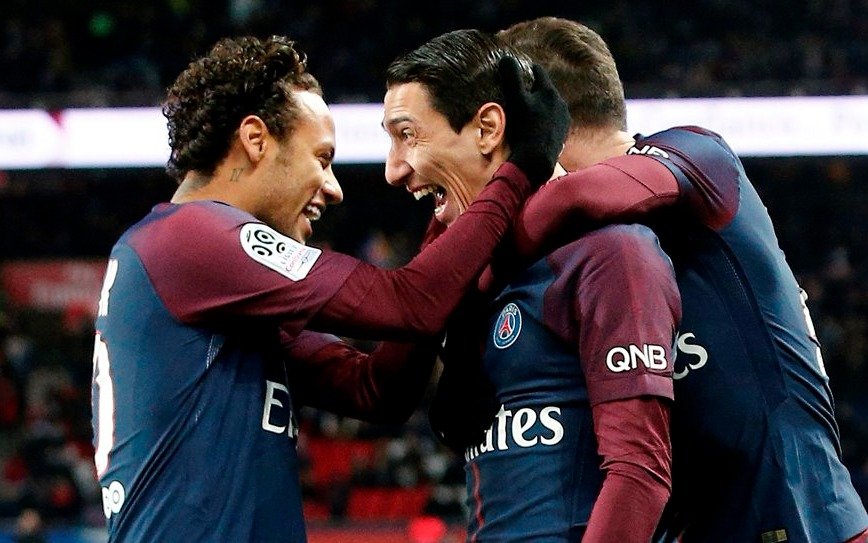 Di María convirtió dos tantos y Neymar aportó cuatro en la goleada de París Saint Germain