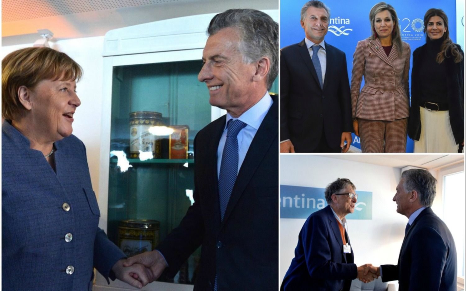 En Davos, Macri se reunió hoy con Merkel, Máxima, Bill Gates y otros empresarios