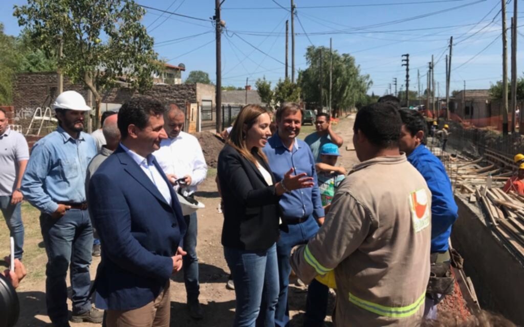 Vidal recorrió obras que evitarán inundaciones a más de 40 mil vecinos de Longchamps