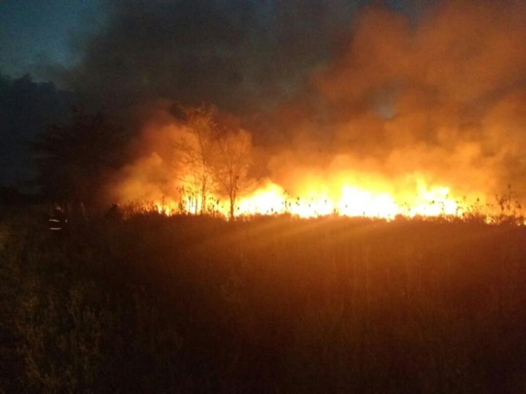 Incendio de pastizales y preocupación de vecinos