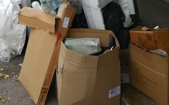 En 81 y 3 se vieron bolsas de basura por todas partes