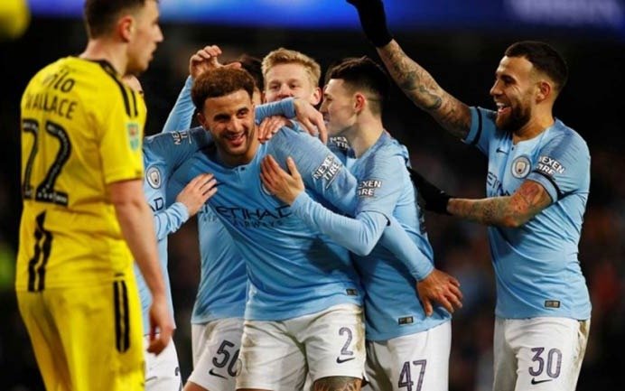 El City, con Otamendi, aplastó a Burton con una goleada que casi llega a las dos cifras