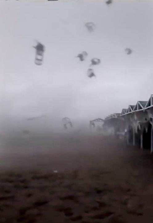 Pinamar, en el antes y después del tornado que se llevó todo puesto