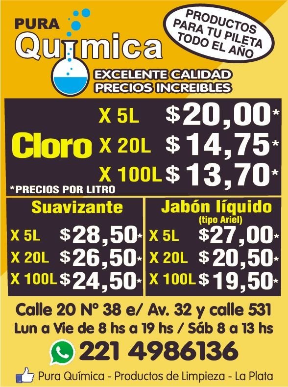 Increíbles ofertas en Pura Química, productos para tu pileta
