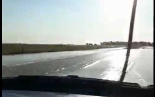Por lluvias intensas permanece cortada la Ruta 3 a la altura de Monte Hermoso