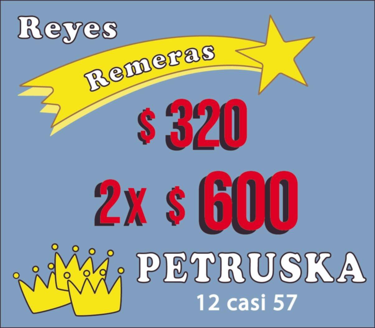 Para el regalo de Reyes, una imperdible promoción en remeras