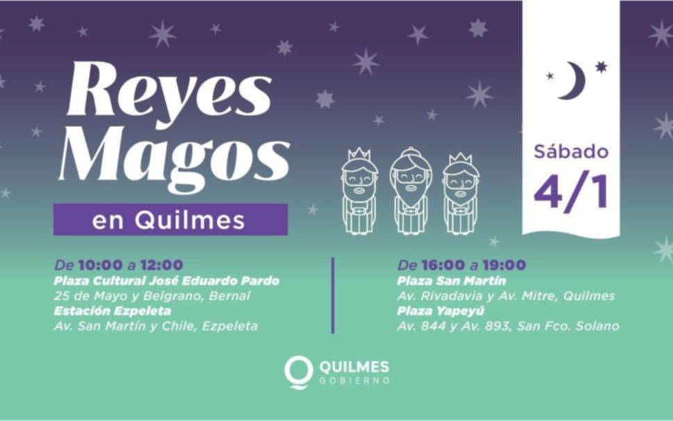 Los "Reyes Magos" de recorrida por Quilmes