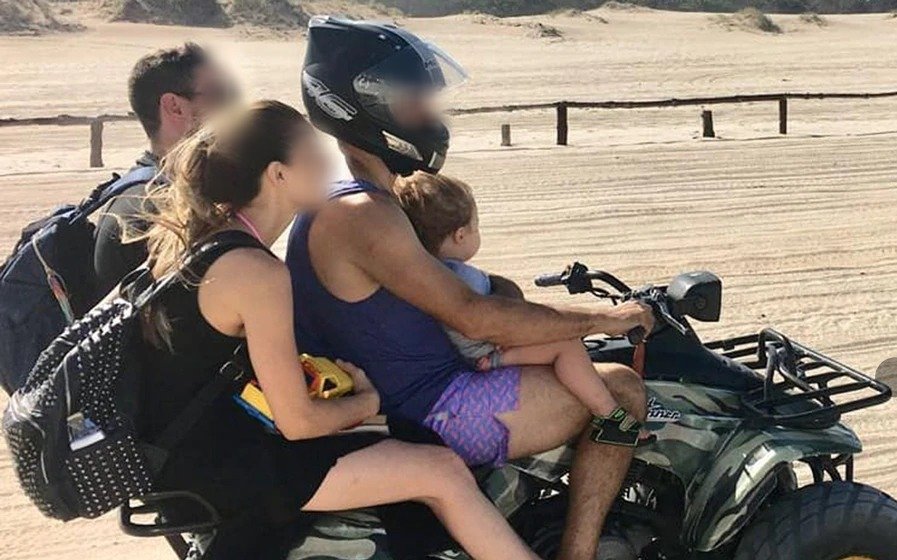 El intendente de Pinamar indignado por una familia que circuló en cuatriciclo con un bebé