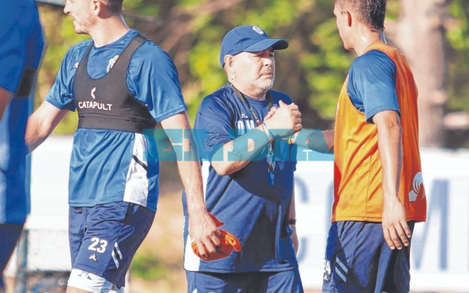 El Lobo entrenó por la tarde bajo las ordenes de Maradona