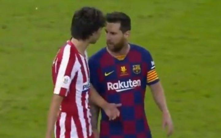 En un partido áspero y tenso a Lio Messi se lo vio muy enojado