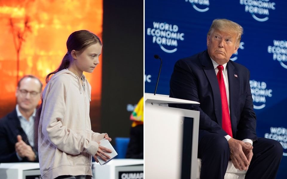 Cruce en Davos: Greta Thunberg criticó la inacción climática y Trump apuntó a los “catastrofistas”