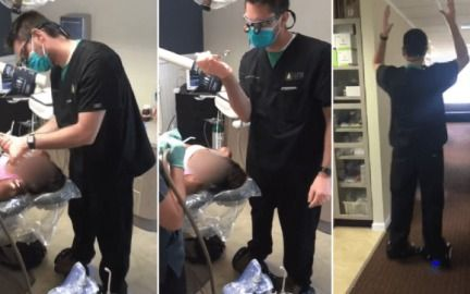 Condenaron a un dentista por atender a pacientes arriba de una patineta eléctrica