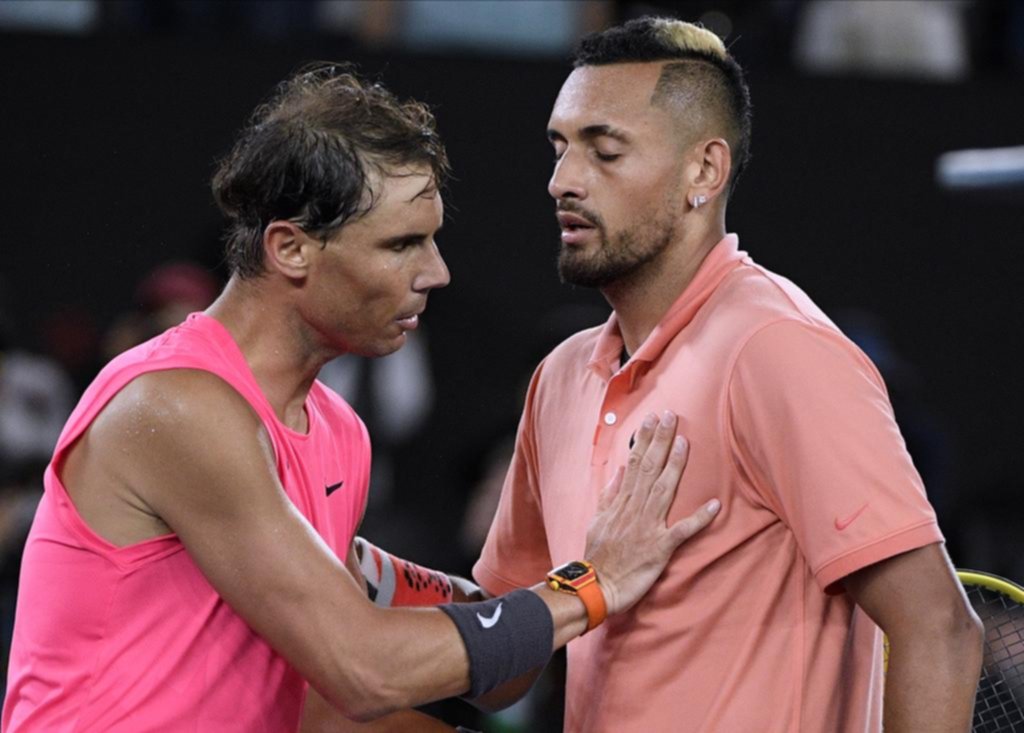 Después de algunos chispazos, Nadal y Kyrgios firmaron la paz