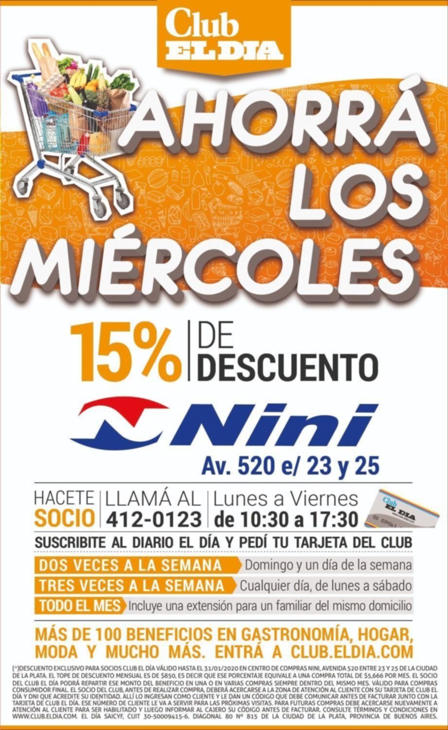 Los miércoles, 15% de descuento en Nini para los lectores del diario