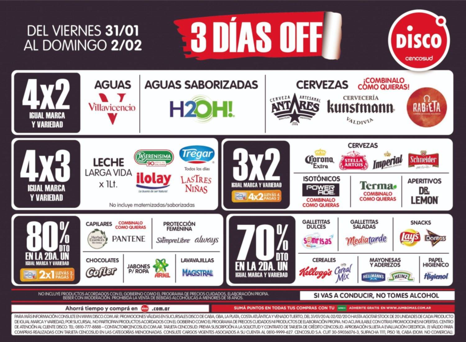 Tres días de descuento en productos seleccionados