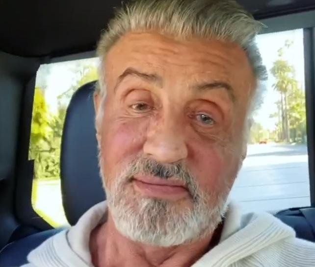 A los 73 años, Stallone se muestra al natural