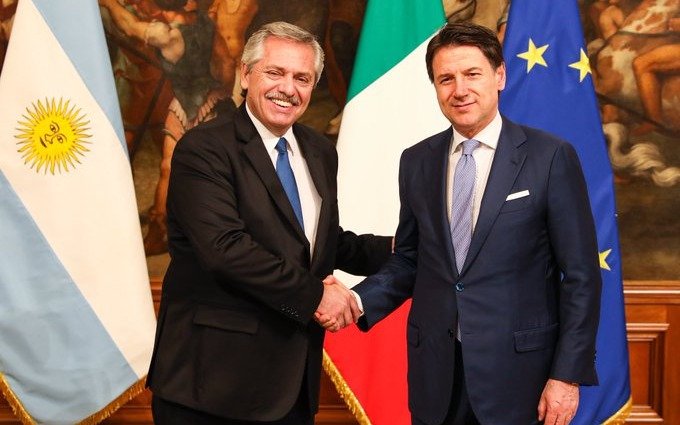 Italia comprometió su apoyo a Argentina en materia de deuda 