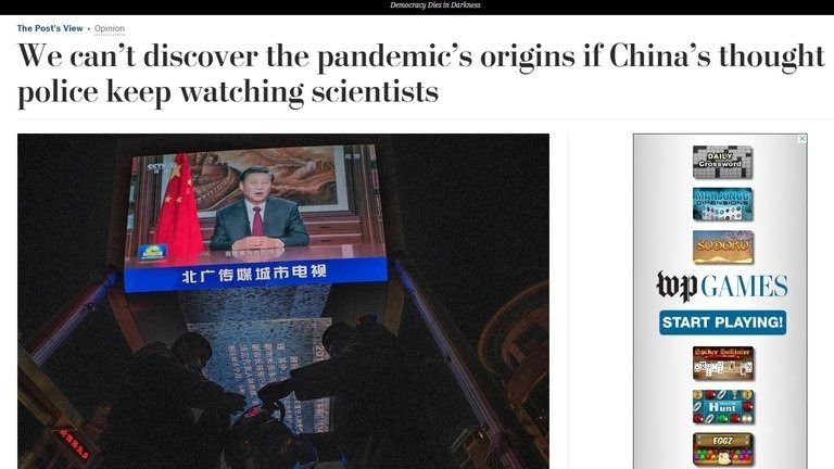 The Washington Post cuestionó al régimen chino por perseguir a científicos y oculta información sobre el coronavirus