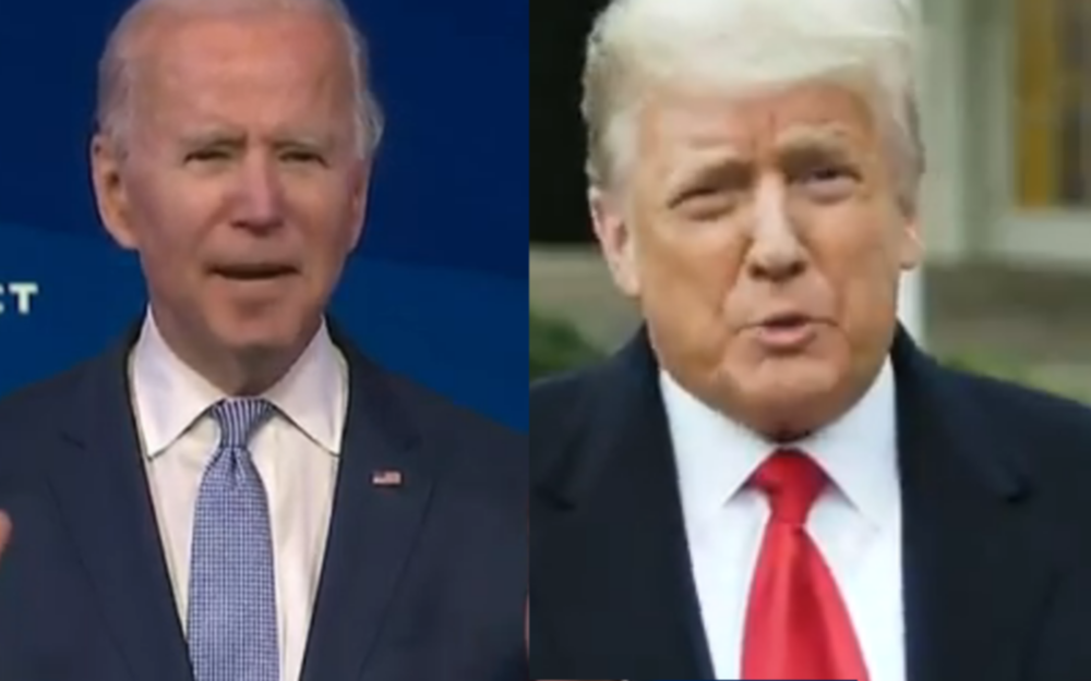 Mientras Biden habló de "sedición", Trump mandó a la casa a los manifestantes pero sostuvo que hubo fraude