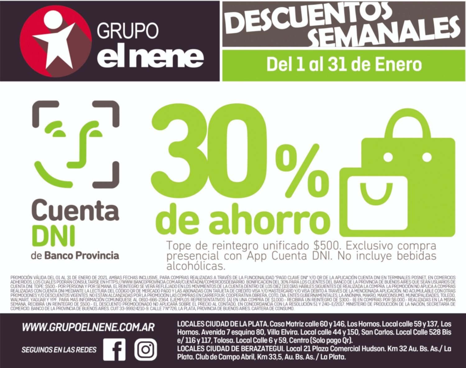 Descuento de 30% con Cuenta DNI en Grupo El Nene