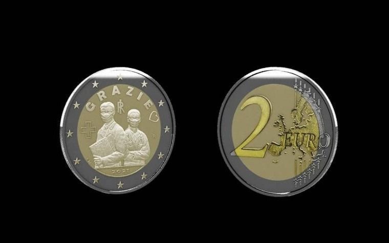 Italia homenajea a los médicos con una moneda de dos euros