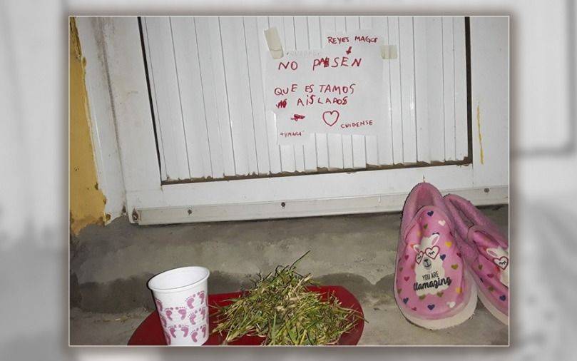 "No pasen, estamos aislados, cuídense", el mensaje de una nena a los Reyes Magos