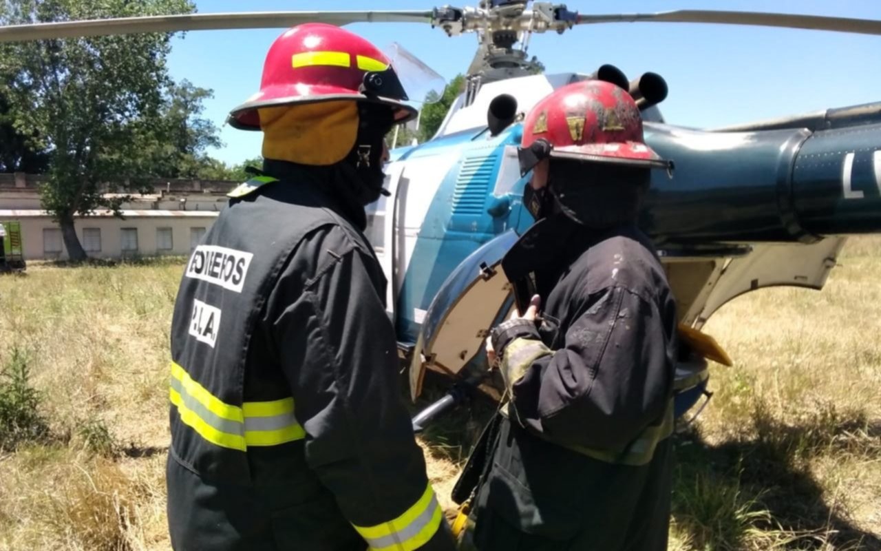 Aterrizaje sanitario en Romero desde San Miguel del Monte