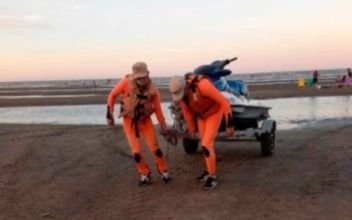 Siguen buscando al kitesurfista desaparecido en el Río de la Plata