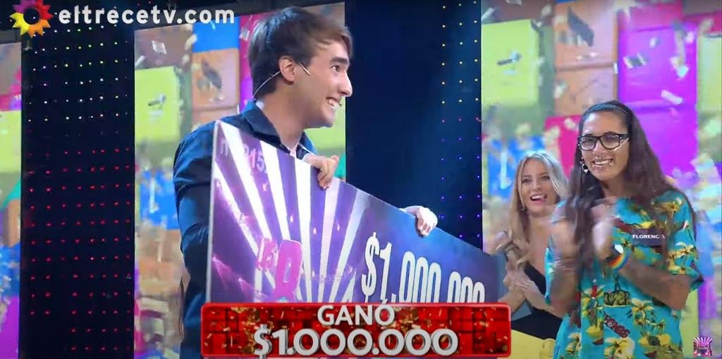 Un joven de Berisso se llevó el millón en “Los 8 escalones”