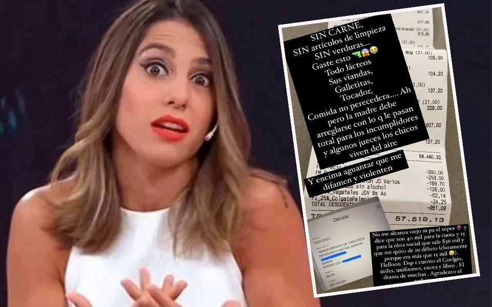 "No me alcanza": Cinthia Fernández gastó $57 mil en el súper y le "pasó" factura a Defederico