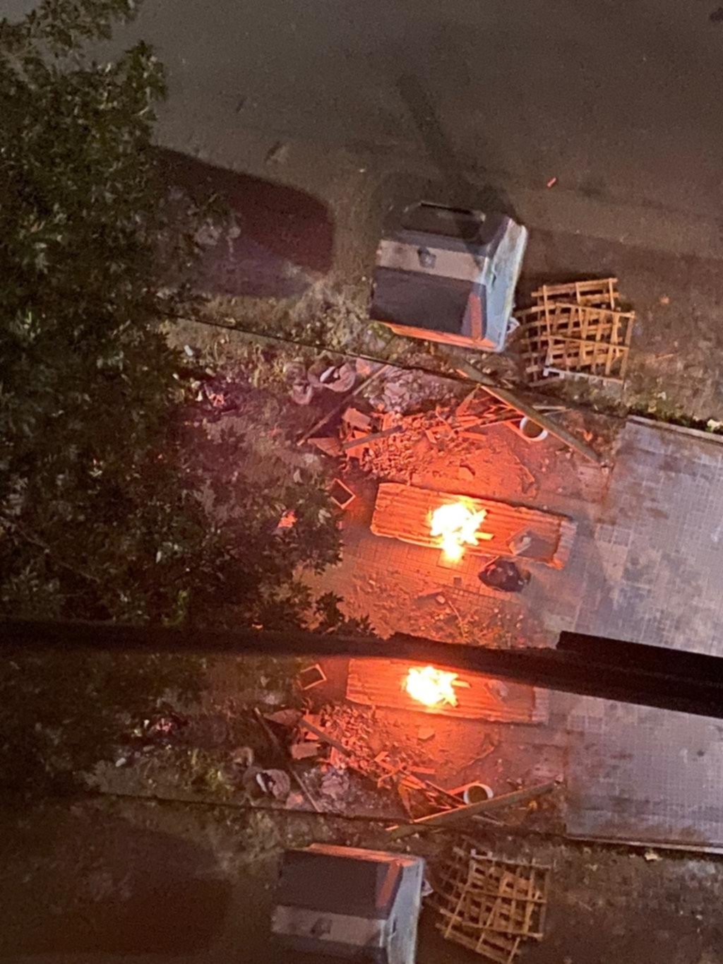 Inquietud por fuego y desmanes en un edificio tomado