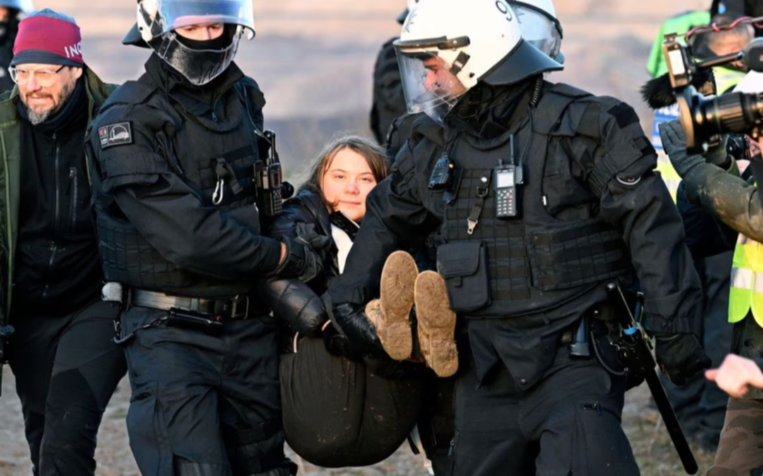 Detuvieron a Greta Thunberg en medio de una manifestación en Alemania